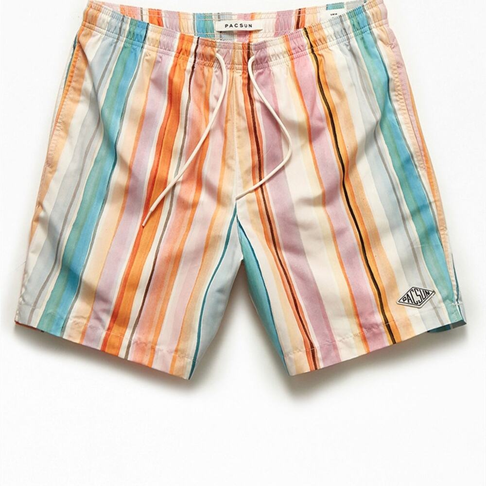 PacSun Watercolor 17" Swim Trunks size s (b11) NWT